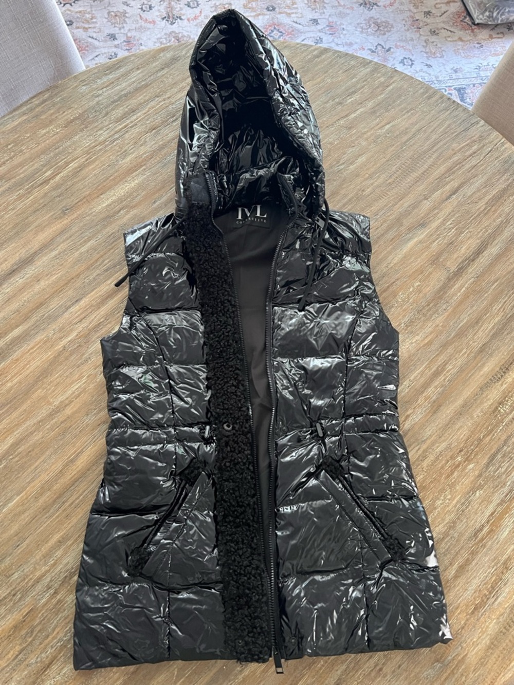 Y2K - pleather puffer vest - XS